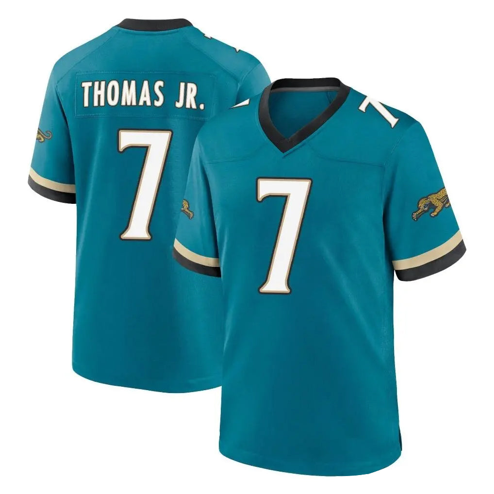 J.Jaguars #7 Brian Thomas Jr. Player Teal Prowler Throwback Limited Home Game Odoa Stitched Jerseys