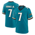 J.Jaguars #7 Brian Thomas Jr. Player Teal Prowler Throwback Limited Home Game Odoa Stitched Jerseys