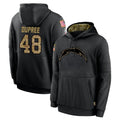 LA.Chargers #48 Bud Dupree Player Black Salute to Service Hoodies Limited Game Odoa Stitched Jerseys