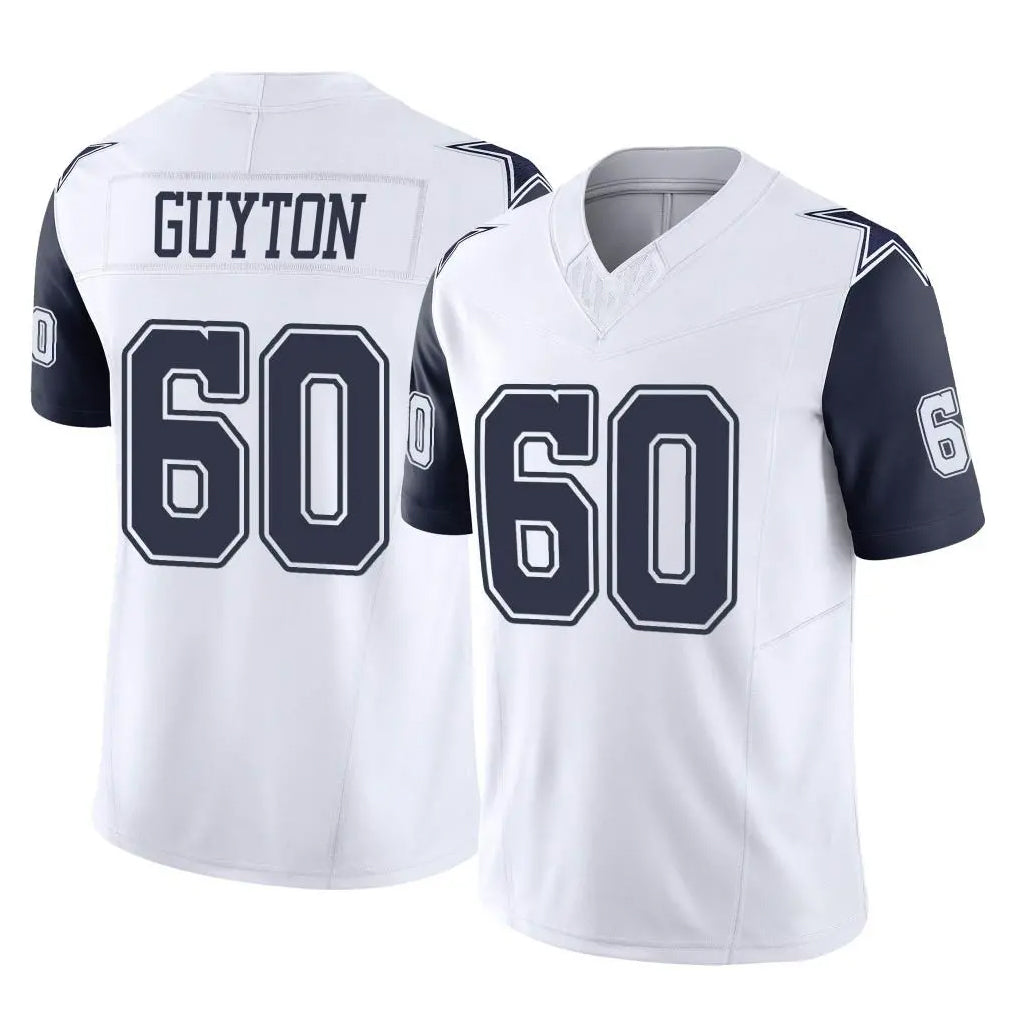 D.Cowboys #60 Tyler Guyton Player White-Navy Limited Vapor F.U.S.E. Home Game Odoa Stitched Jerseys
