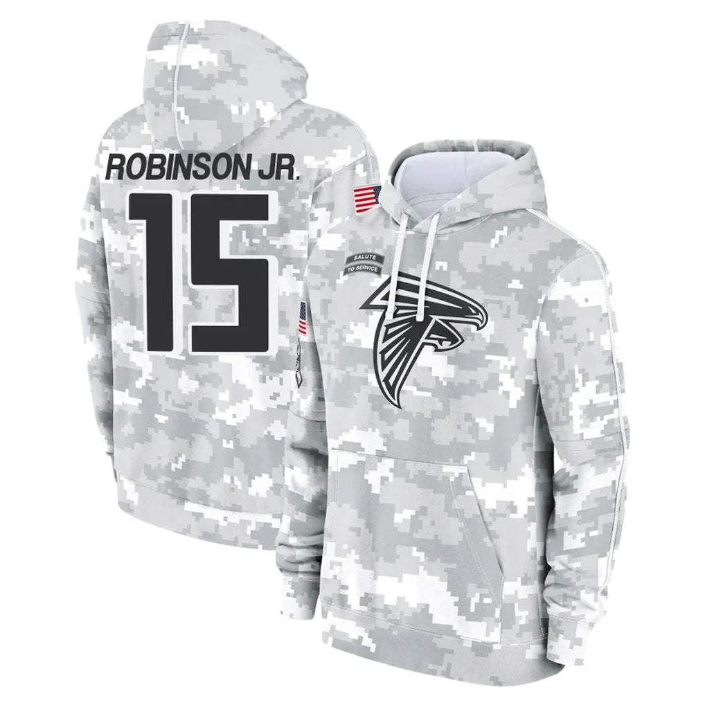 A.Falcons #15 Brian Robinson Player Camo Arctic Salute to Service Hoodies Limited Odoa Stitched Jerseys