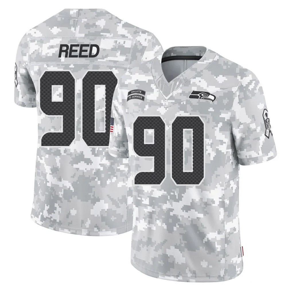 S.Seahawks #90 Jarran Reed Player Arctic Camo Limited Salute To Service Home Game Odoa Stitched Jerseys