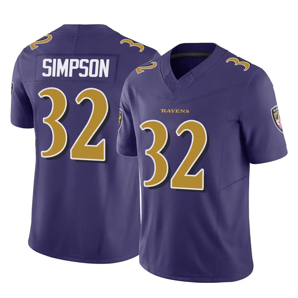 B.Ravens #32 Trenton Simpson Player Purple Vapor F.U.S.E. Limited Odoa Stitched Jerseys