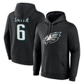 P.Eagles #6 DeVonta Smith Player Black Pullover Hoodies Home Game Odoa Stitched Jerseys