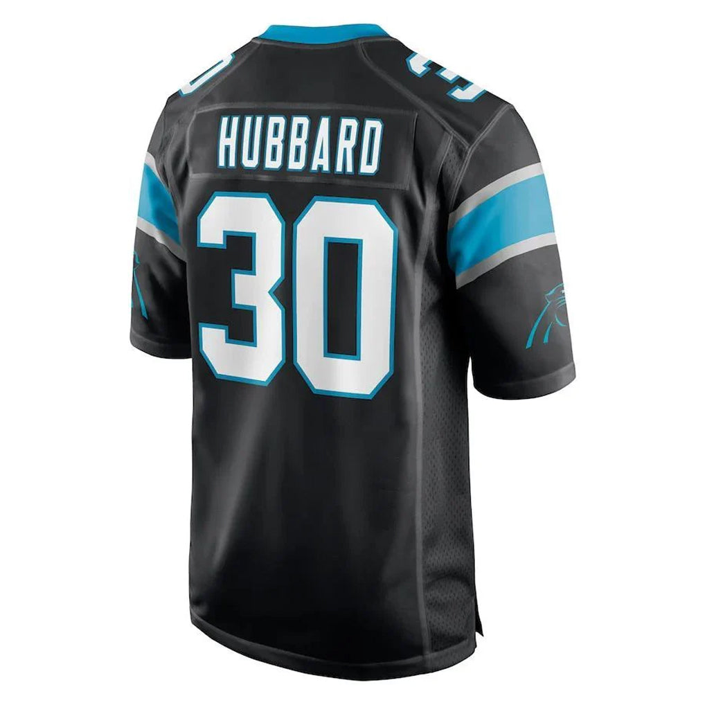 C.Panthers #30 Chuba Hubbard Player Black Game Odoa Stitched Jerseys