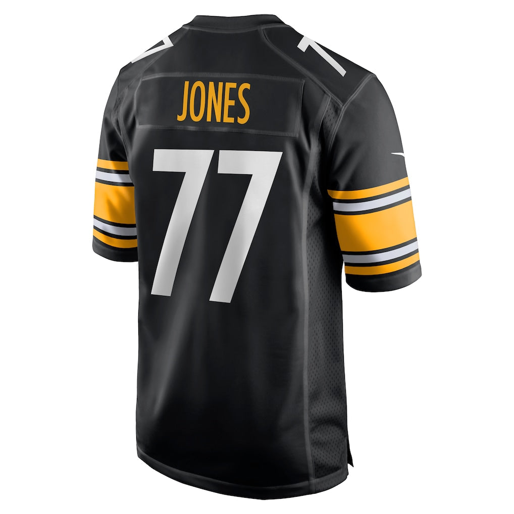 Odoa P.Steelers #77 Broderick Jones Black Game Jersey