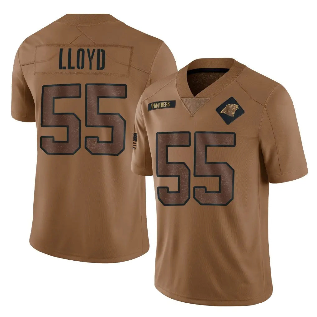 C.Panthers #55 Devin Lloyd Player Brown Salute to Service Limited Odoa Stitched Jerseys