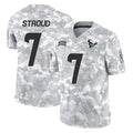 H.Texans #7 CJ Stroud Player Arctic Camo Salute To Service Limited Game Odoa Stitched Jerseys