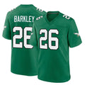 P.Eagles #26 Saquon Barkley Player Green Kelly Alternate Home Game Odoa Stitched Jerseys
