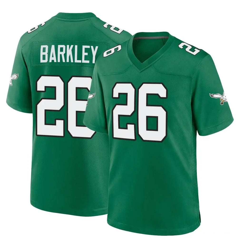 P.Eagles #26 Saquon Barkley Player Green Kelly Alternate Home Game Odoa Stitched Jerseys