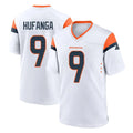 D.Broncos #9 Talanoa Hufanga Player White Home Game Odoa Stitched Jerseys