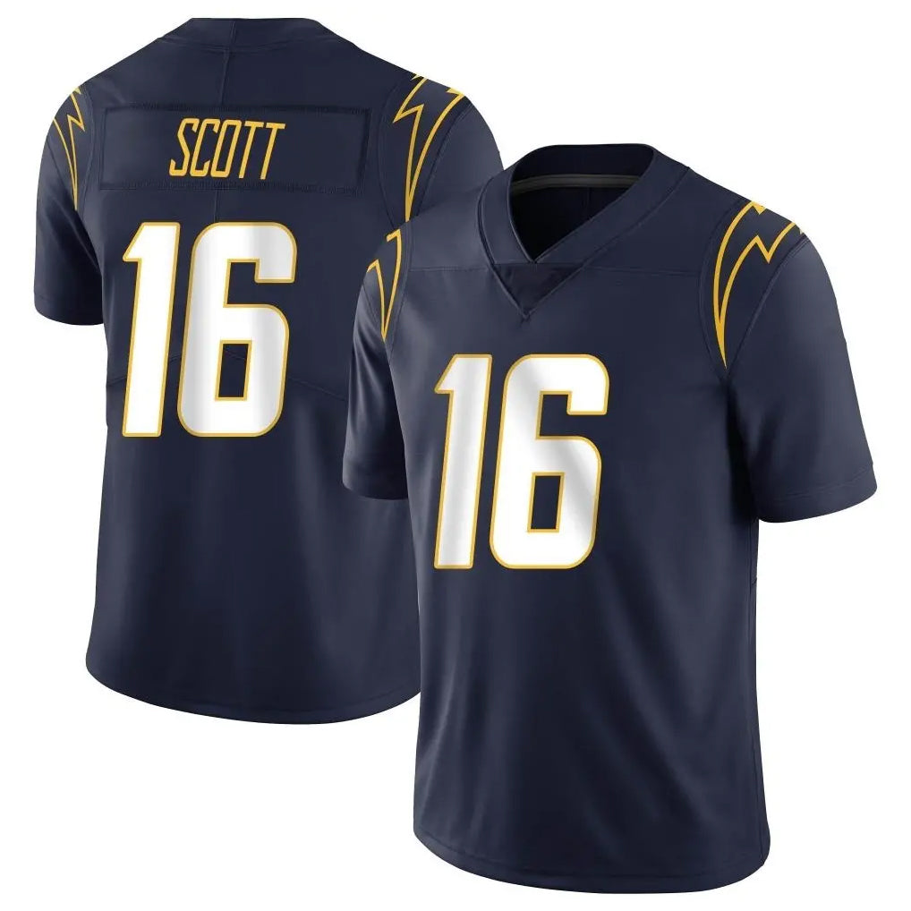 LA.Chargers #16 J.K. Scott Player Navy Limited Vapor Untouchable Home Game Odoa Stitched Jerseys