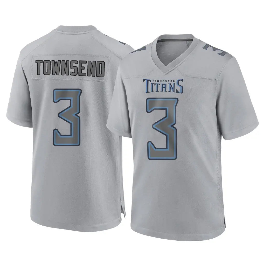 T.Titans #3 Tommy Townsend Player Gray Atmosphere Fashion Home Game Odoa Stitched Jerseys