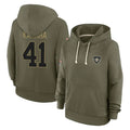 NO.Saints #41 Alvin Kamara Player Olive Salute to Service Pullover Hoodies Limited Odoa Stitched Jerseys