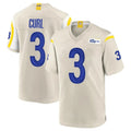 LA.Rams #3 Kam Curl Player Bone Home Game Odoa Stitched Jerseys