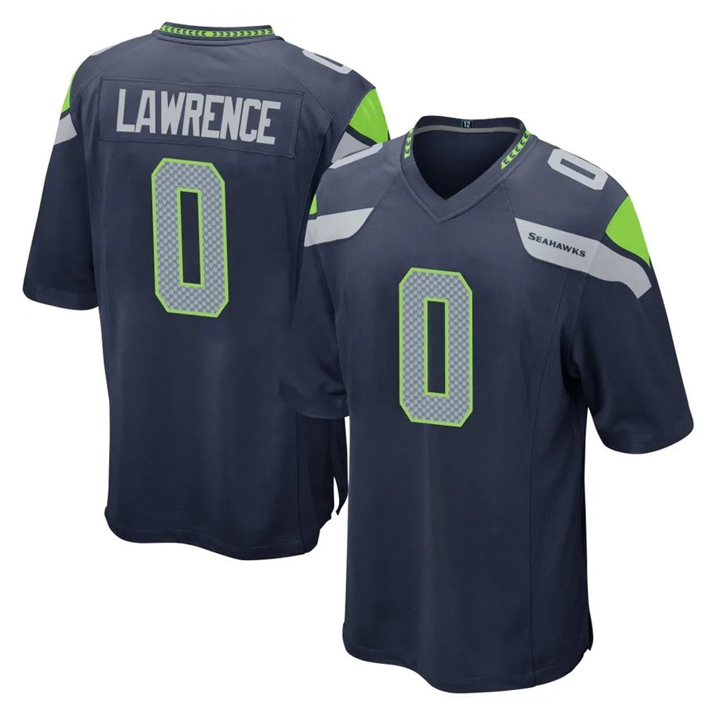 S.Seahawks #0 DeMarcus Lawrence Player Navy Home Game Odoa Stitched Jerseys