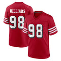 SF.49ers #98 Mykel Williams Player Red Limited Alternate Home Game Odoa Stitched Jerseys