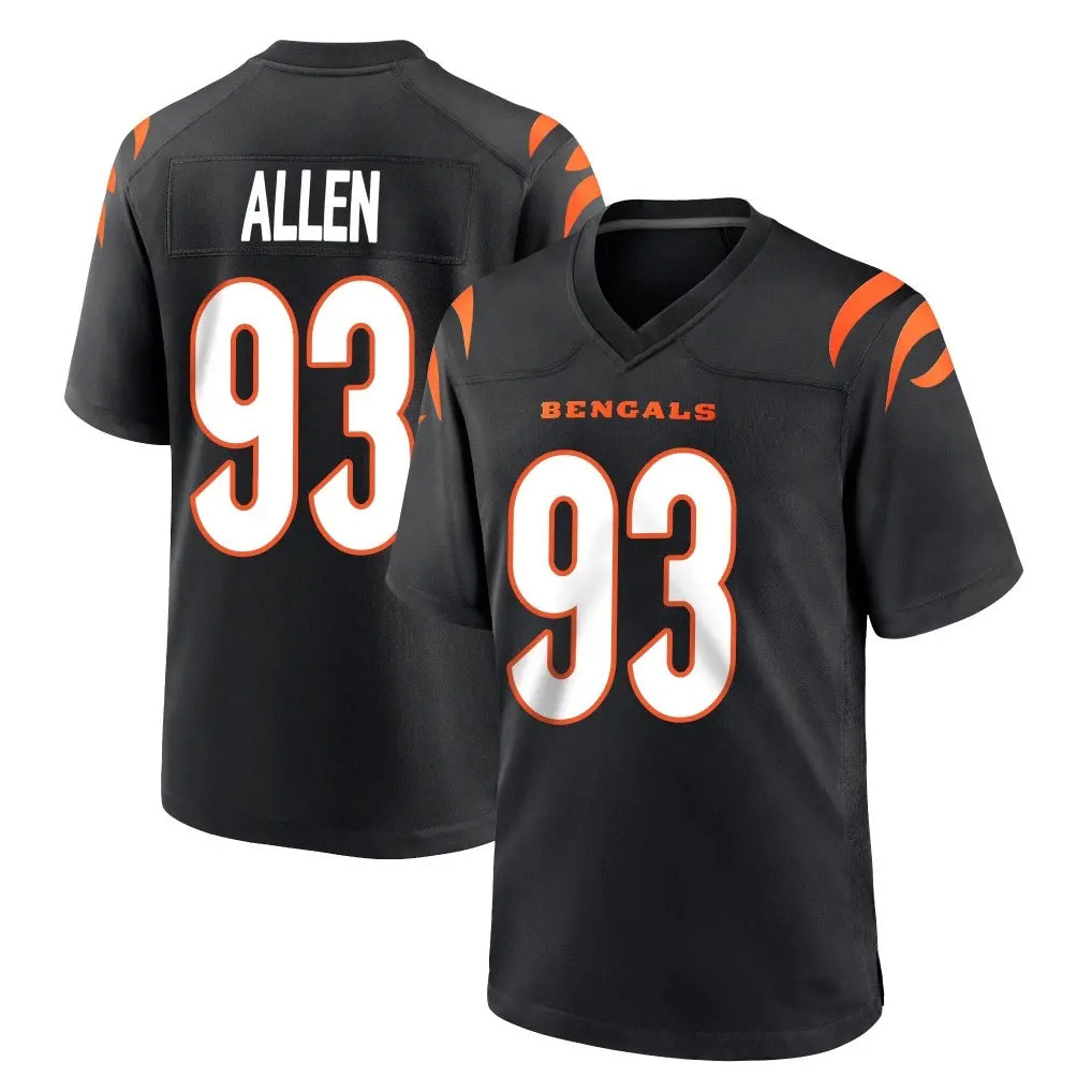 C.Bengals #93 Jonathan Allen Player Black Home Game Odoa Stitched Jerseys