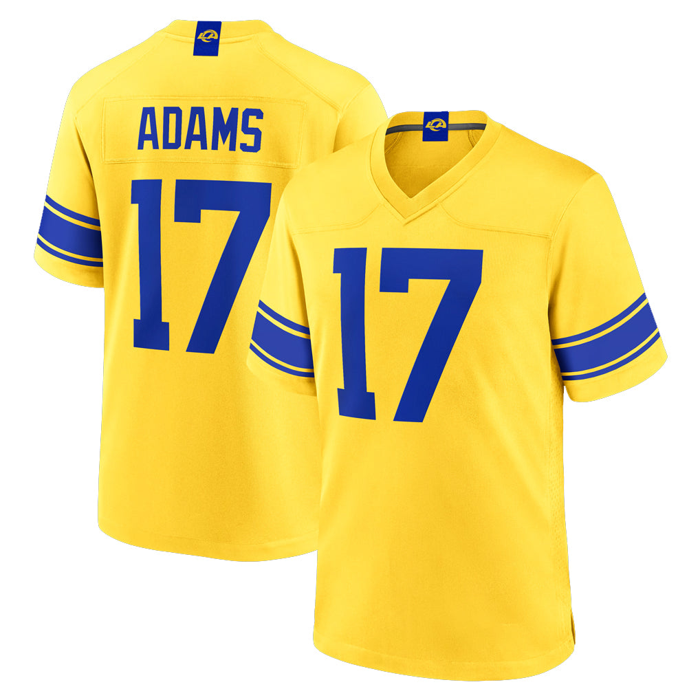 LA.Rams #17 Davante Adams Player Gold Classic Sol Home Game Odoa Stitched Jerseys