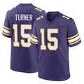 M.Vikings #15 Dallas Turner Player Purple Classic Home Game Odoa Stitched Jerseys
