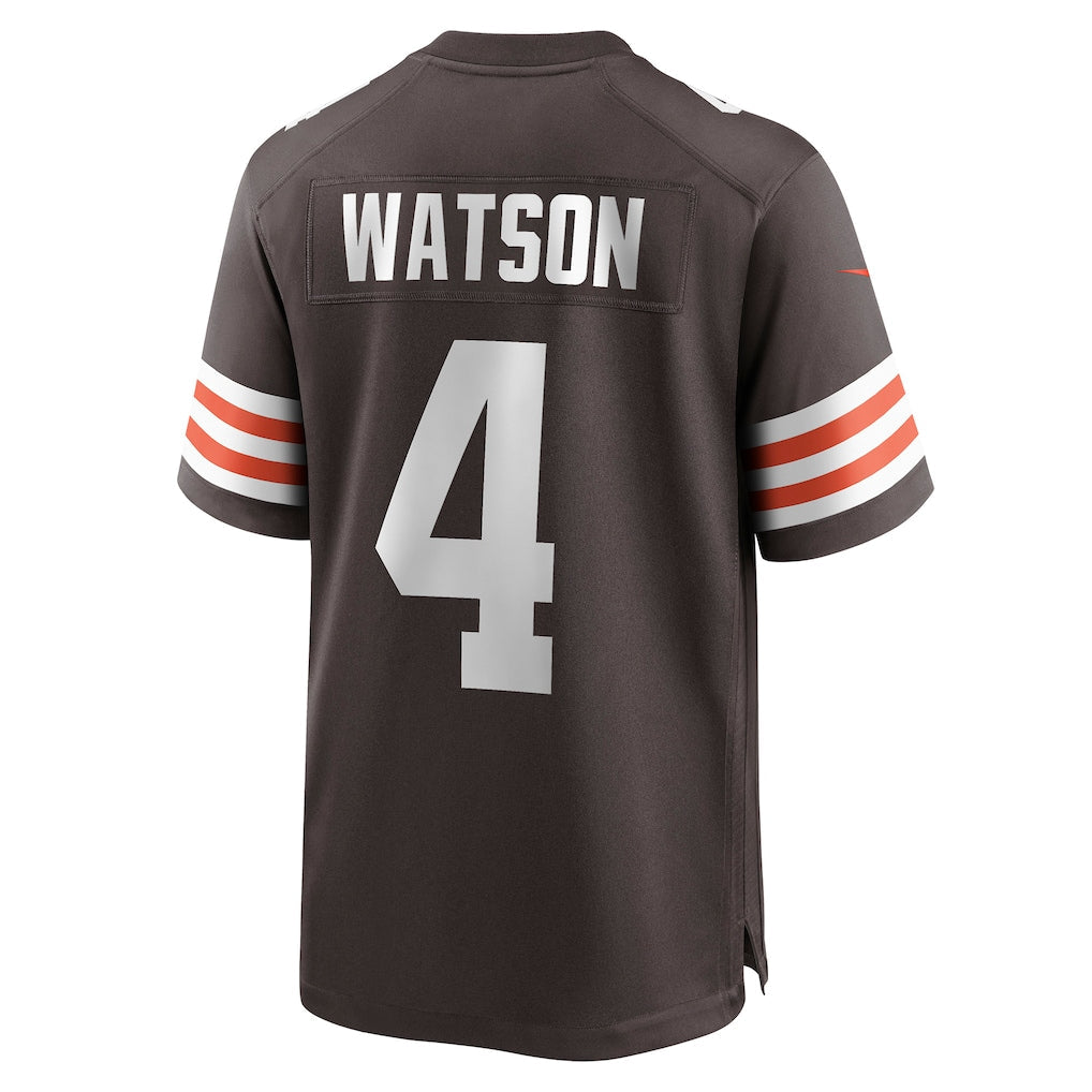 Odoa C.Browns #4 Deshaun Watson Brown Game Jersey