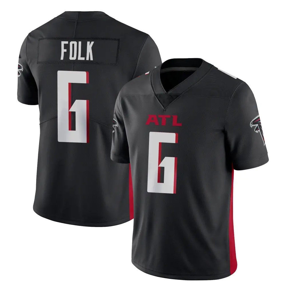 A.Falcons #6 Nick Folk Player Black Vapor Untouchable Limited Home Game Odoa Stitched Jerseys