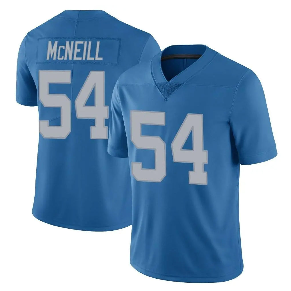 D.Lions #54 Alim McNeill Player Blue Limited Throwback Vapor Untouchable Odoa Stitched Jerseys