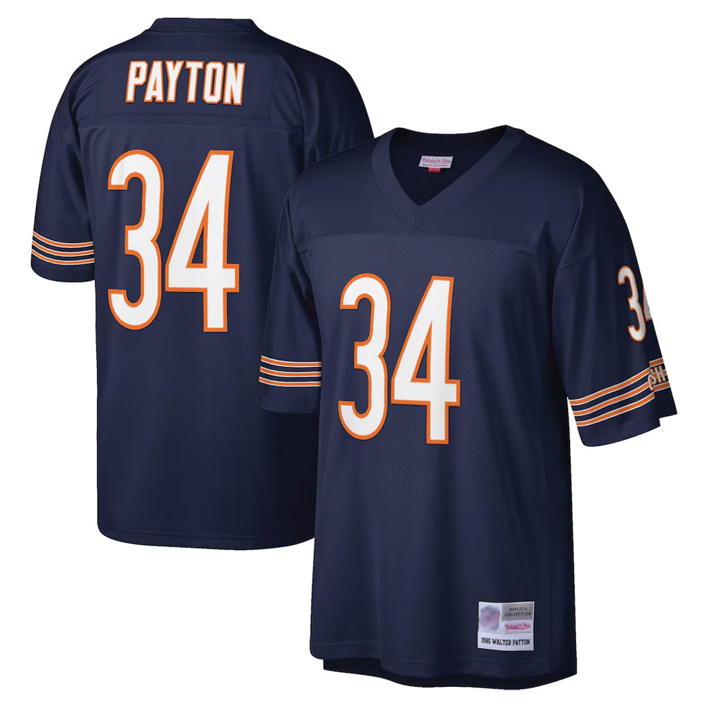 C.Bears #34 Walter Payton Player Navy Mitchell & Ness Legacy Replica Odoa Stitched Jerseys