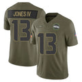 S.Seahawks #13 Ernest Jones IV Player Olive 2025 Salute To Service Limited Home Game Odoa Stitched Jerseys
