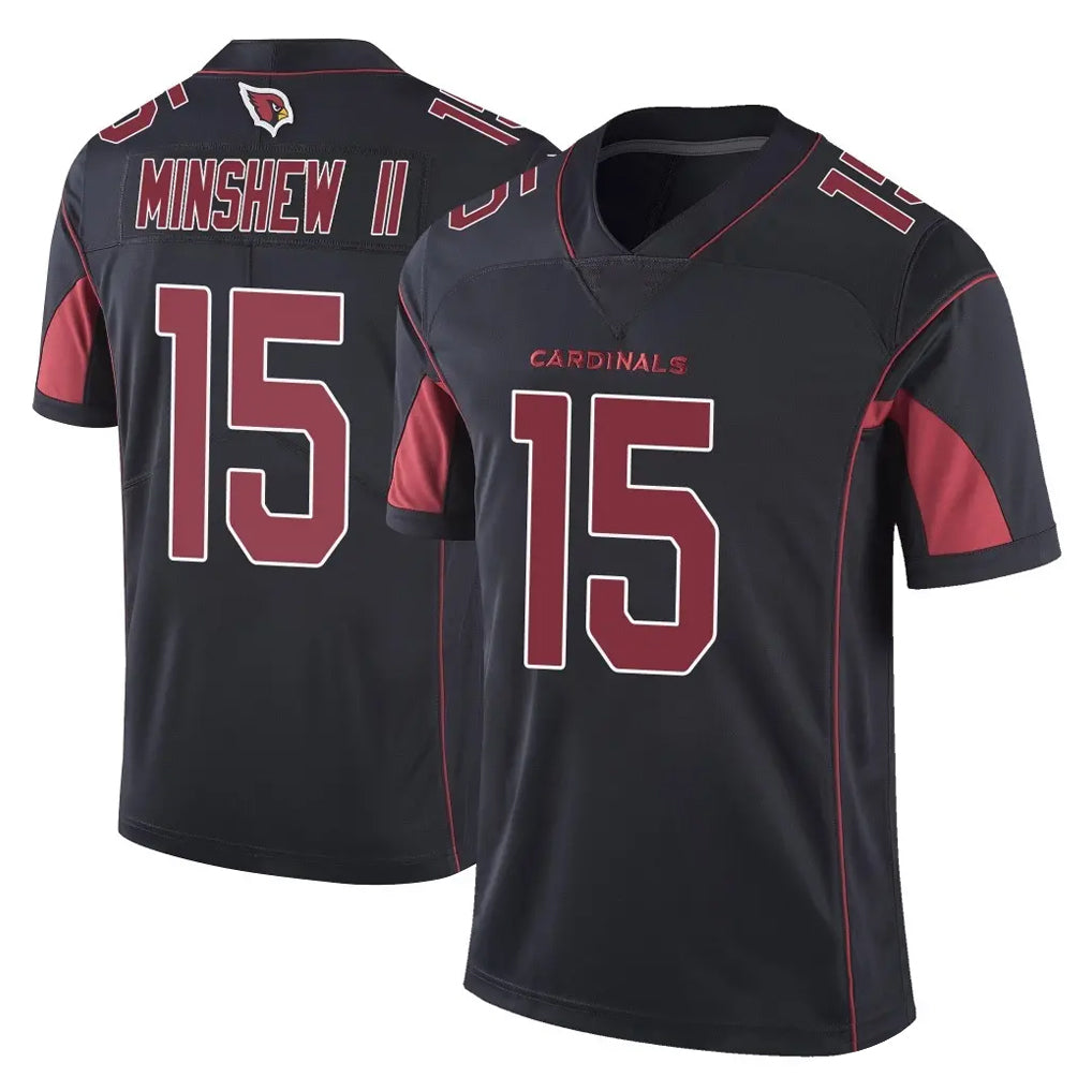 A.Cardinals #15 Gardner Minshew II Player Black Limited Color Rush Vapor Untouchable Home Game Odoa Stitched Jerseys