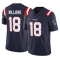 NE.Patriots #18 Kyle Williams Player Navy Limited Vapor F.U.S.E. Home Game Odoa Stitched Jerseys