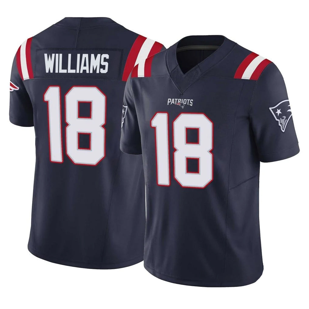 NE.Patriots #18 Kyle Williams Player Navy Limited Vapor F.U.S.E. Home Game Odoa Stitched Jerseys
