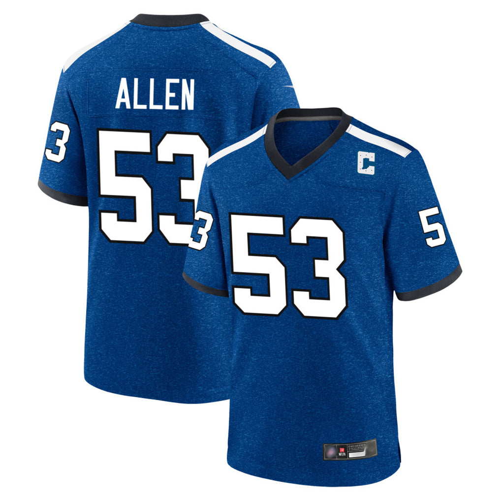 IN.Colts #53 CJ Allen Player Royal Alternate Indiana Nights Home Game Odoa Stitched Jerseys