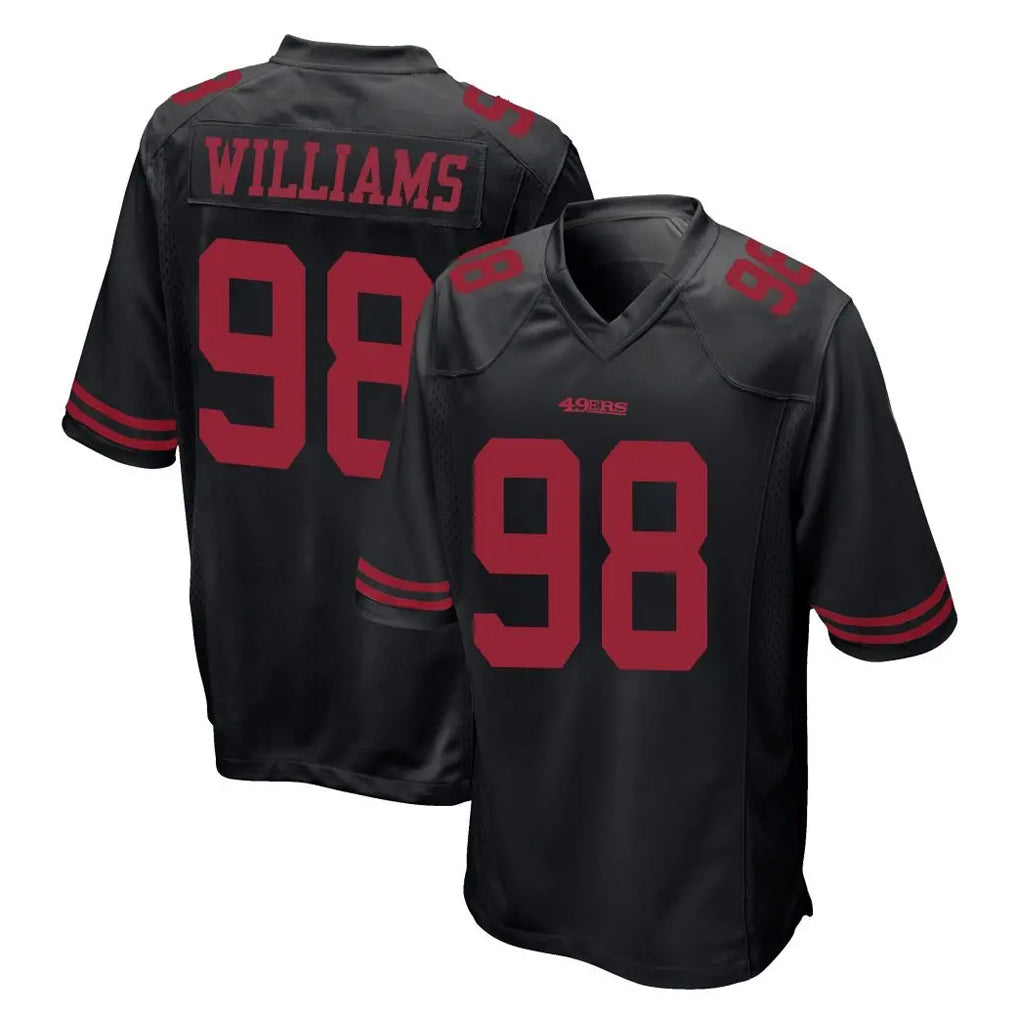 SF.49ers #98 Mykel Williams Player Black Alternate Home Game Odoa Stitched Jerseys