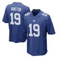 NY.Giants #19 Jameis Winston Player Royal Home Game Odoa Stitched Jerseys