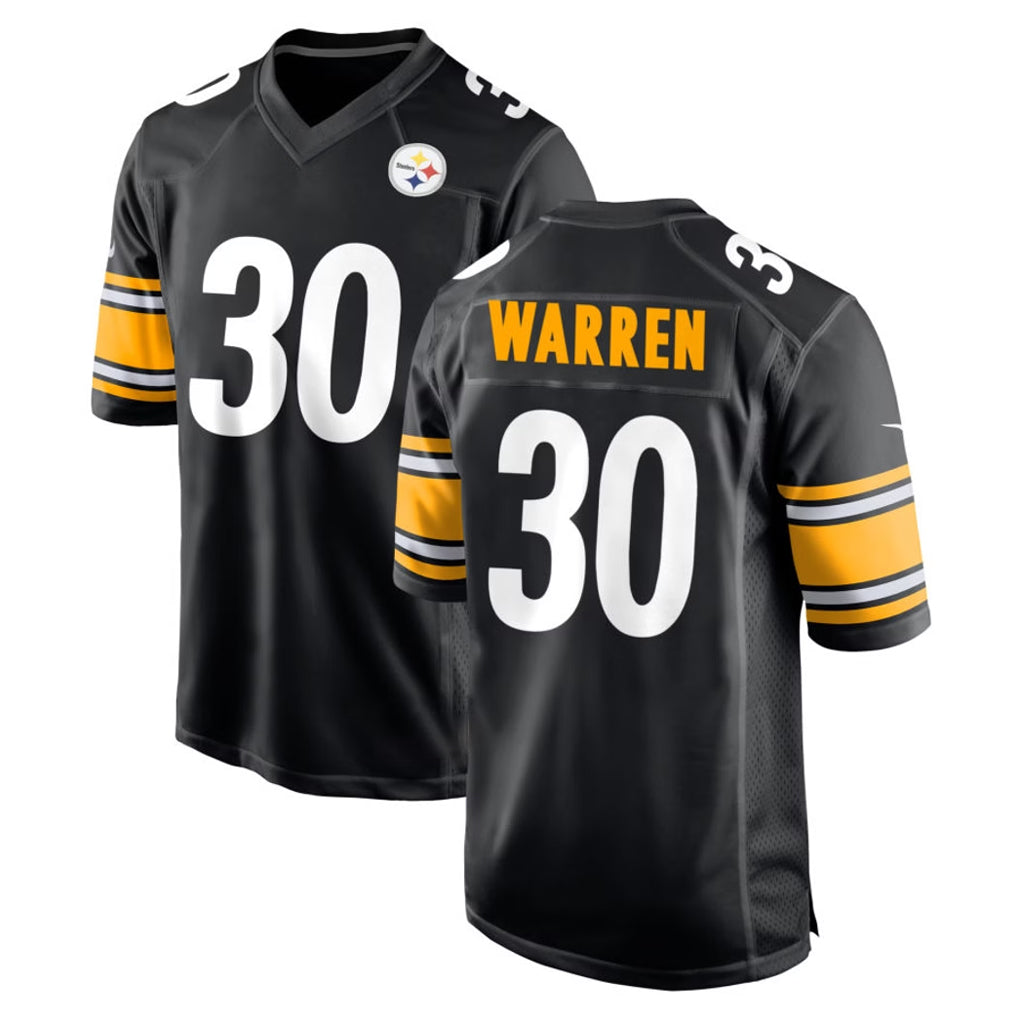 P.Steelers #30 Jaylen Warren Player Black Home Game Odoa Stitched Jerseys