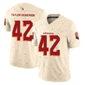 A.Cardinals #42 Dadrion Taylor-Demerson Player Cream Rivalries Collection Vapor Limited Home Game Odoa Stitched Jerseys