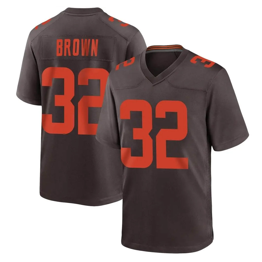 C.Browns #32 Jim Brown Player Brown Alternate Home Game Odoa Stitched Jerseys