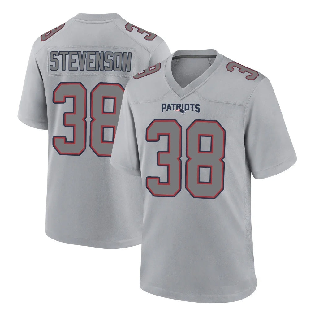 NE.Patriots #38 Rhamondre Stevenson Player Gray Fashion Limited Home Game Odoa Stitched Jerseys