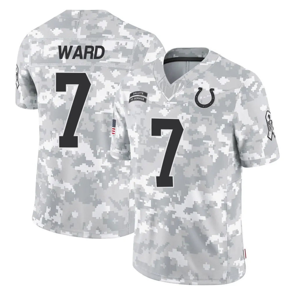 IN.Colts #7 Charvarius Ward Sr. Player Arctic Camo Salute To Service Limited Game Odoa Stitched Jerseys