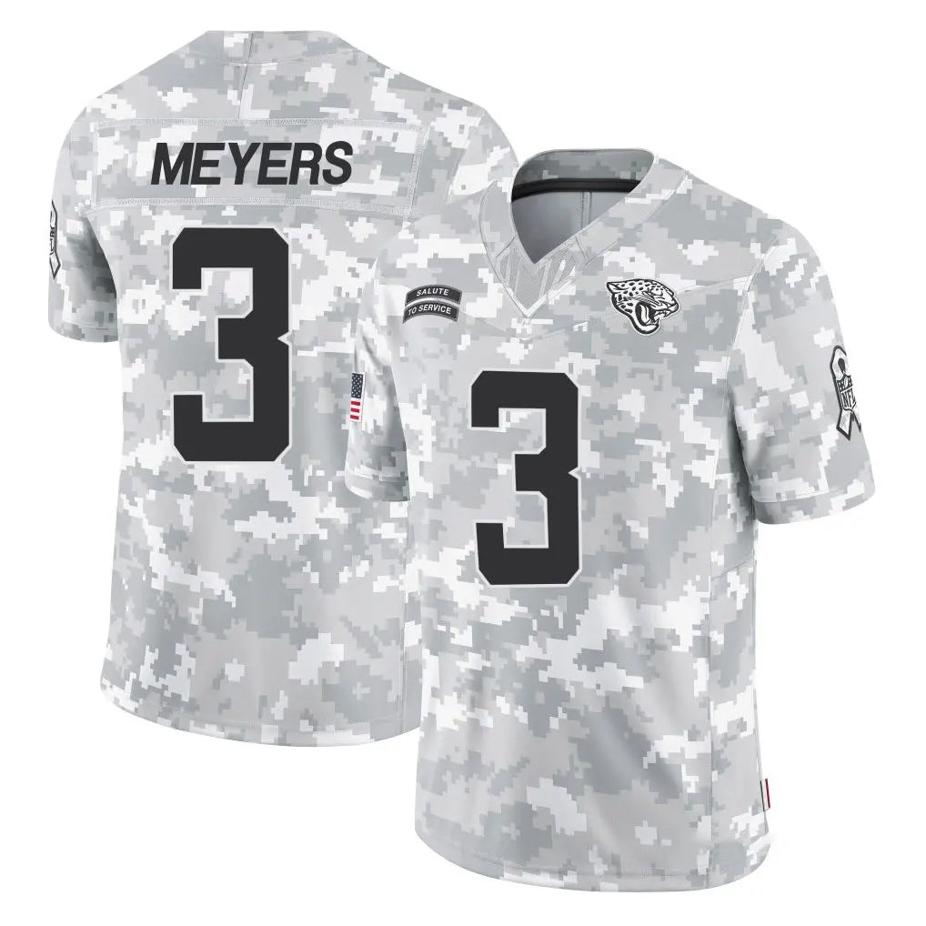 J.Jaguars #3 Jakobi Meyers Player Arctic Camo Salute To Service Limited Game Odoa Stitched Jerseys