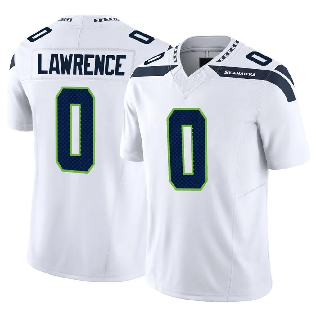 S.Seahawks #0 DeMarcus Lawrence Player White Limited Vapor F.U.S.E. Home Game Odoa Stitched Jerseys