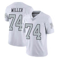 LV.Raiders #74 Kolton Miller Player White Limited Color Rush Home Game Odoa Stitched Jerseys