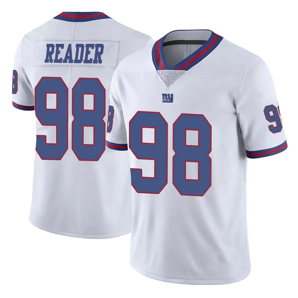 NY.Giants #98 DJ Reader Player White Color Rush Home Game Odoa Stitched Jerseys
