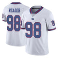 NY.Giants #98 DJ Reader Player White Color Rush Home Game Odoa Stitched Jerseys