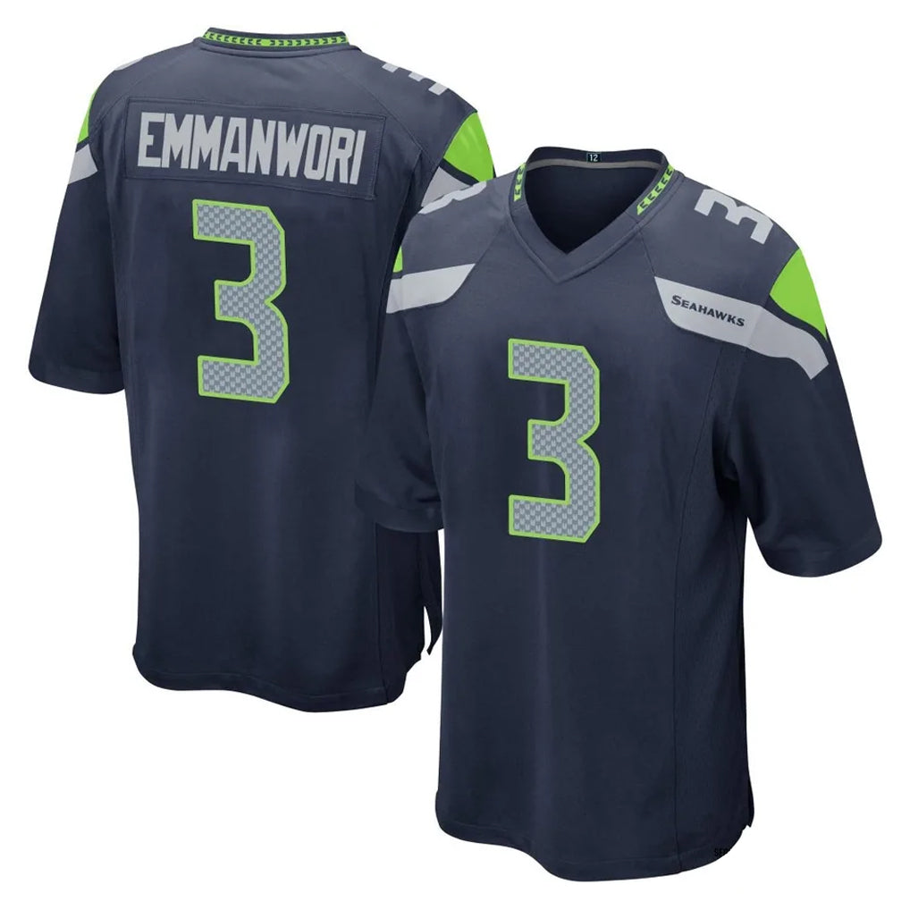 S.Seahawks #3 Nick Emmanwori Player Navy Home Game Odoa Stitched Jerseys