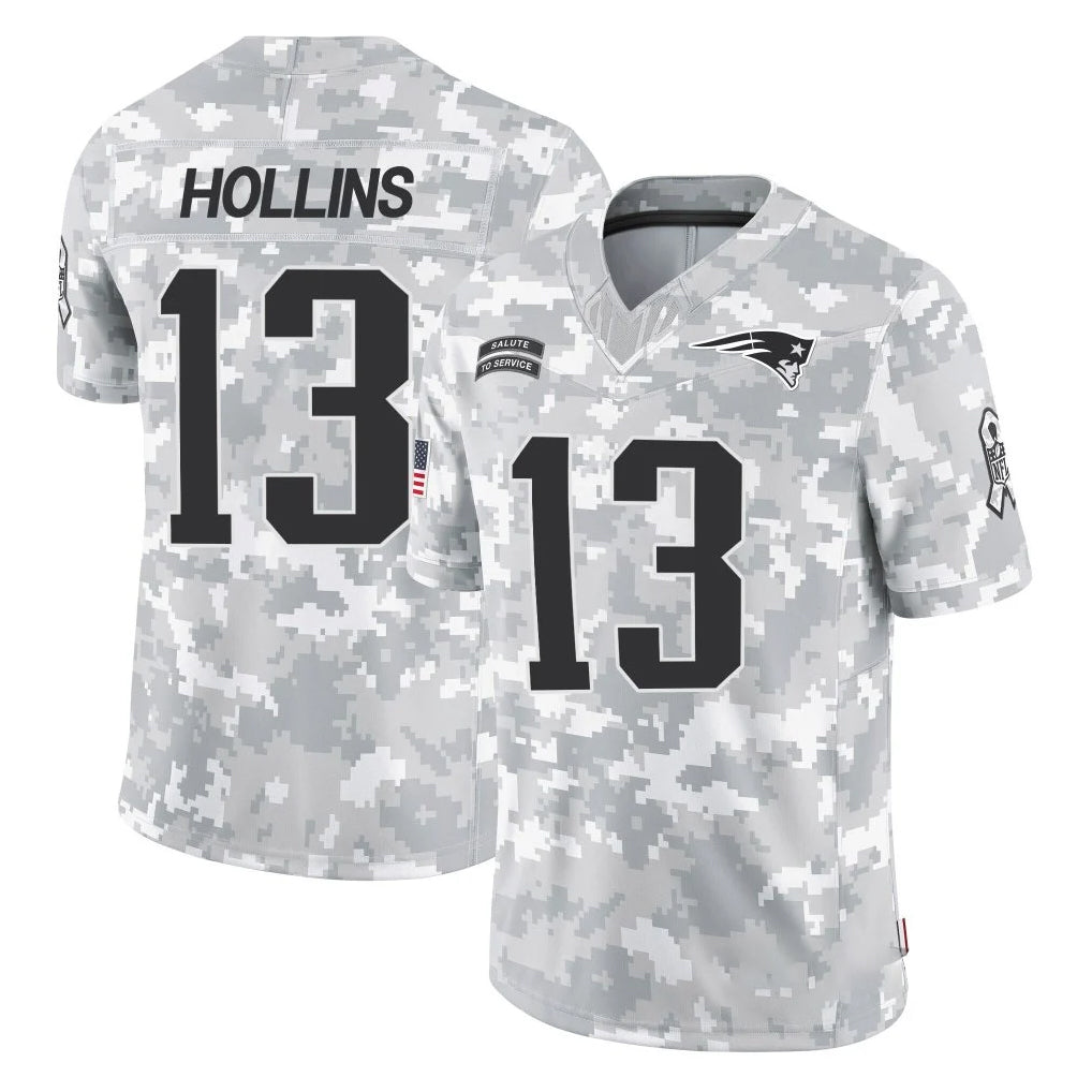 NE.Patriots #13 Mack Hollins Player Arctic Camo Salute To Service Limited Game Odoa Stitched Jerseys