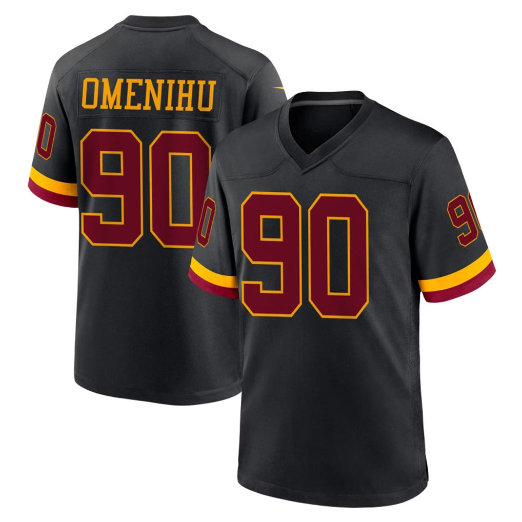 W.Commanders #90 Charles Omenihu Player Black Limited Home Game Odoa Stitched Jerseys