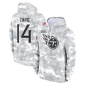T.Titans #14 Carnell Tate Player Camo Arctic Salute to Service Pullover Hoodies Home Game Odoa Stitched Jerseys