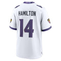 B.Ravens #14 Kyle Hamilton Player White Home Game Odoa Stitched Jerseys